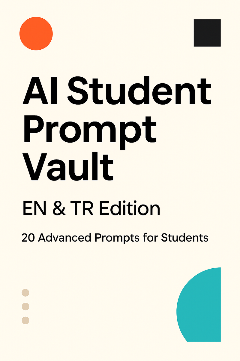 AI Student Prompt Vault – EN & TR Edition (20 Advanced Prompts)